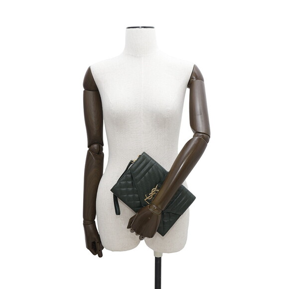 Saint Laurent Paris Monogram Envelope Clutch Bag - Picture 4 of 11